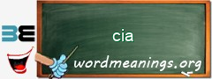 WordMeaning blackboard for cia